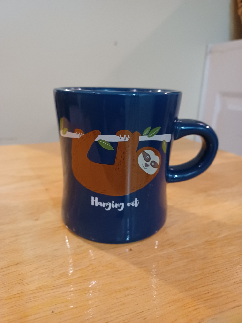New Now Designs Danica Mug  Dinner Sybil Sloth  Blue Hanging Out.